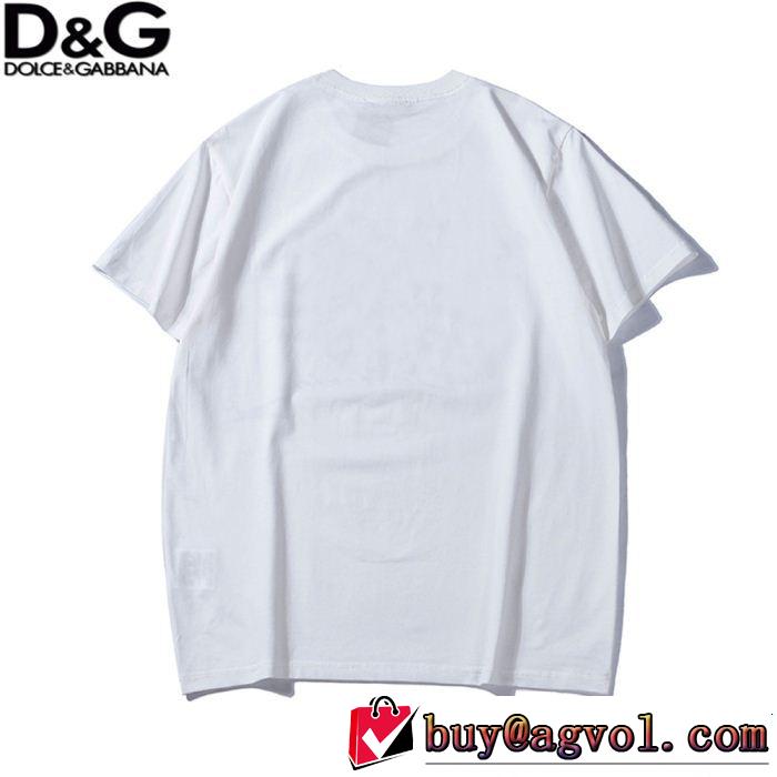 Dolce&Gabbana ドルチェ＆ガッバーナ 半袖Tシャツ 2色可選 オシャレな印象に きれいめ上品に