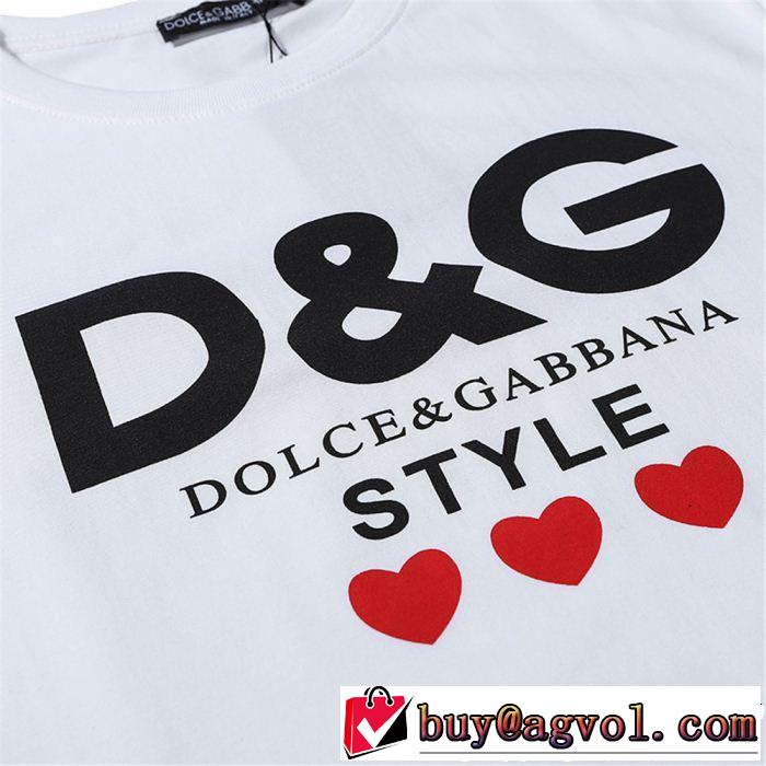 Dolce&Gabbana ドルチェ＆ガッバーナ 半袖Tシャツ 2色可選 オシャレな印象に きれいめ上品に