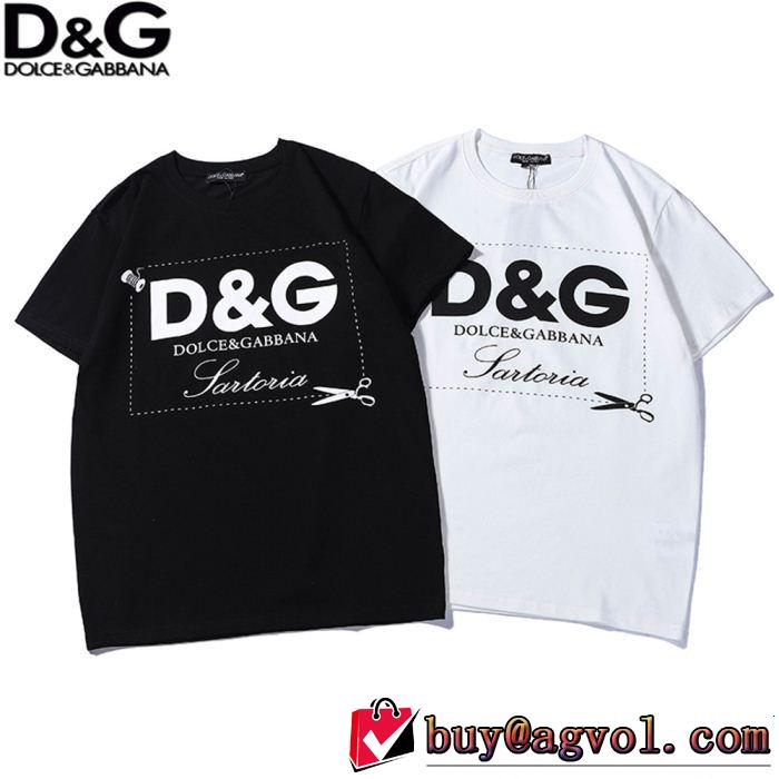 夏っぽさ新作アイテム 2019夏色っぽさ Dolce&Gabbana ドルチェ＆ガッバーナ 半袖Tシャツ 2色可選