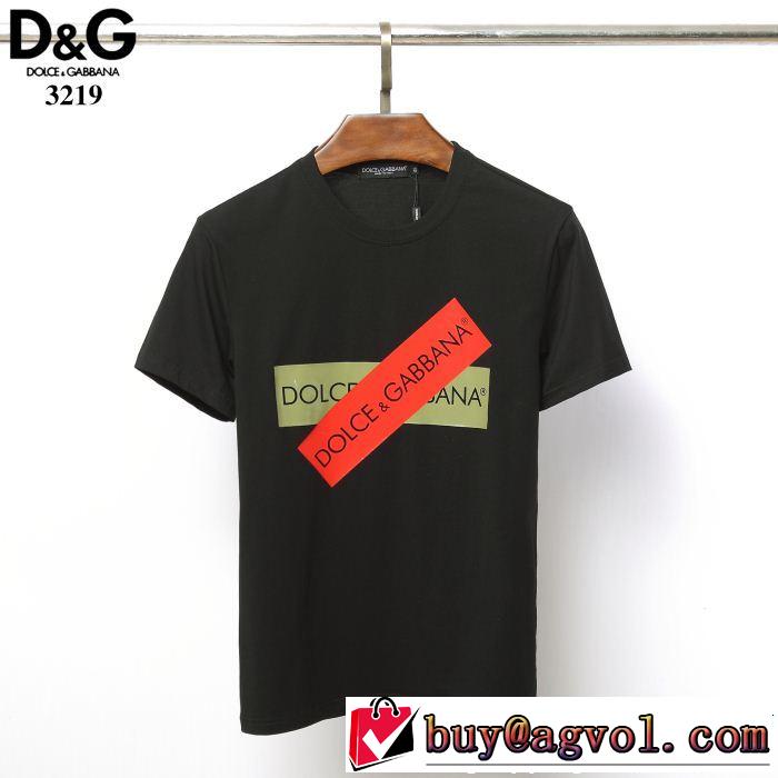  切りっぱなしデザイン ドルチェ＆ガッバーナ Dolce&Gabbana 2色可選 Tシャツ/ティーシャツ 大人のカジュアルスタイル 