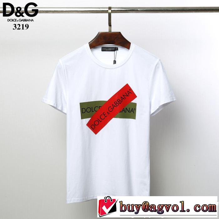 切りっぱなしデザイン ドルチェ＆ガッバーナ Dolce&Gabbana 2色可選 Tシャツ/ティーシャツ 大人のカジュアルスタイル