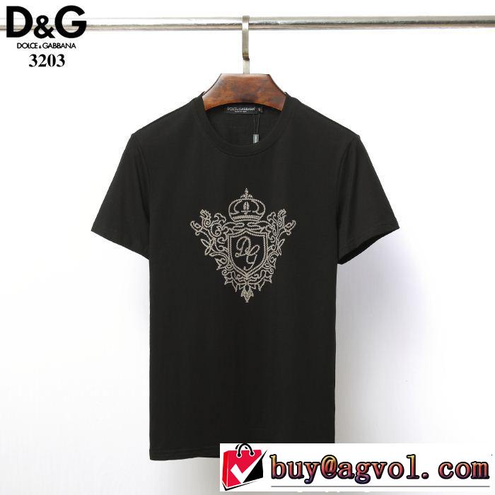  旬の気分を絶妙に ドルチェ＆ガッバーナ Dolce&Gabbana 2色可選  Tシャツ/ティーシャツ春夏らしい華やか 