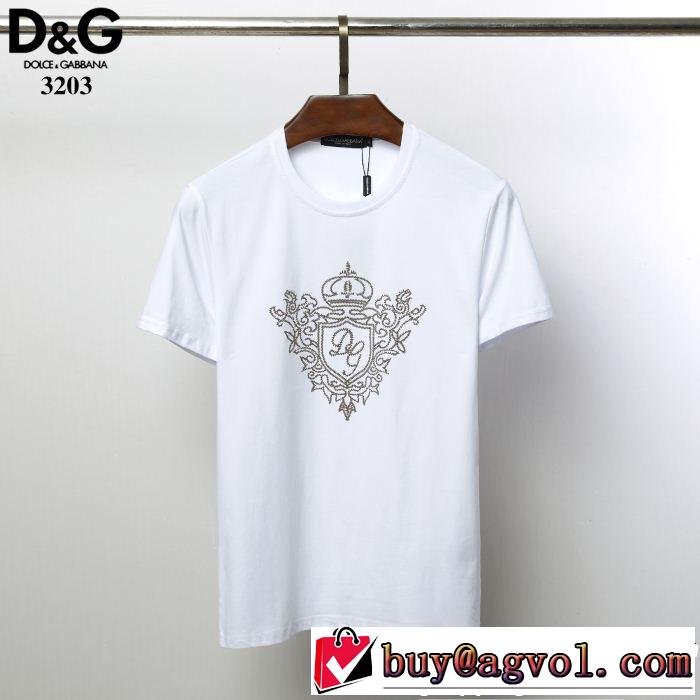 旬の気分を絶妙に ドルチェ＆ガッバーナ Dolce&Gabbana 2色可選  Tシャツ/ティーシャツ春夏らしい華やか