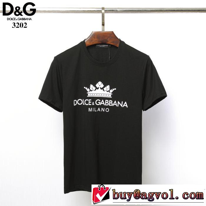 Tシャツ/ティーシャツ ドレスアップ効果も抜群 ドルチェ＆ガッバーナ Dolce&Gabbana 2色可選素敵なスタイルで夏の定番