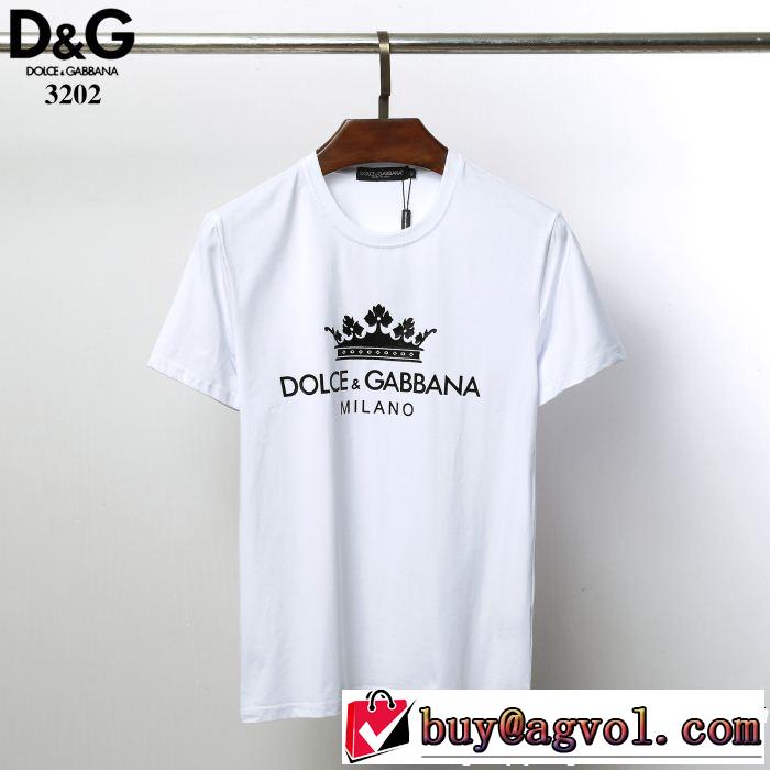 Tシャツ/ティーシャツ ドレスアップ効果も抜群 ドルチェ＆ガッバーナ Dolce&Gabbana 2色可選素敵なスタイルで夏の定番