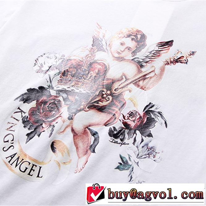 Dolce&Gabbana ドルチェ＆ガッバーナ 半袖Tシャツ 2色可選 大人カジュアル夏ファッション2019 通勤の定番