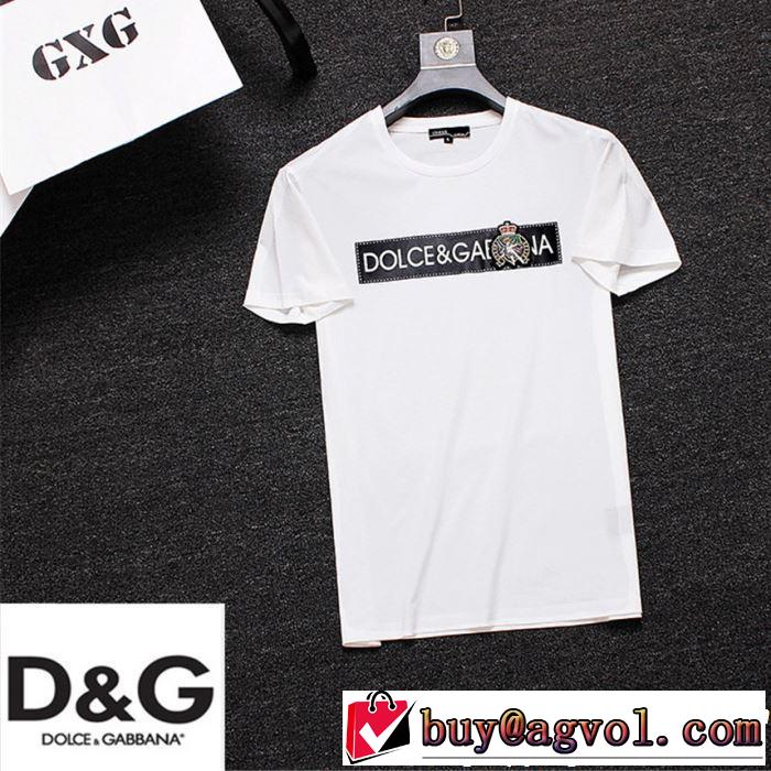 2019春夏の大注目トレンド Dolce&Gabbana ドルチェ＆ガッバーナ 半袖Tシャツ 3色可選 今っぽく新作アイテム