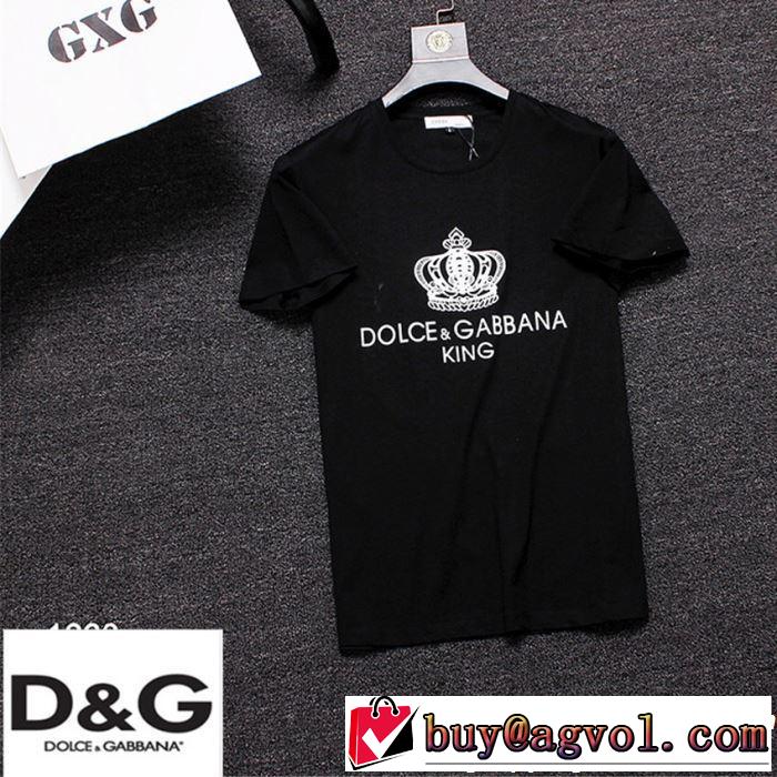 Dolce&Gabbana ドルチェ＆ガッバーナ 半袖Tシャツ 3色可選 2019春夏も引き続き人気セール 春夏！大人カジュアル