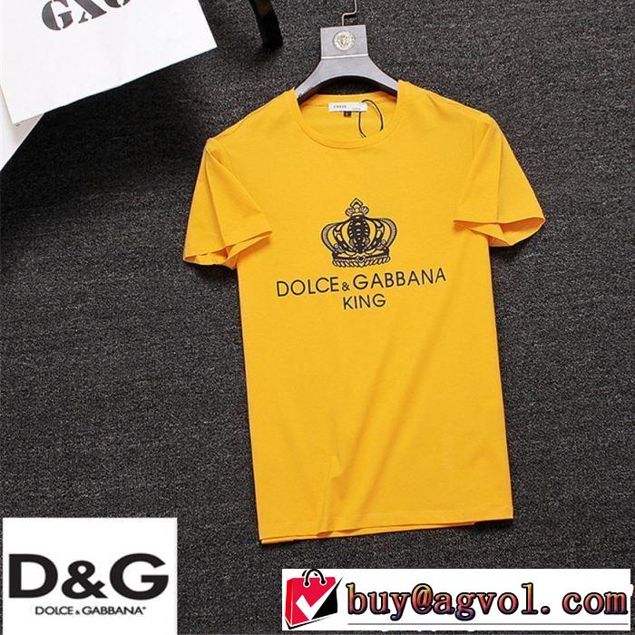 Dolce&Gabbana ドルチェ＆ガッバーナ 半袖Tシャツ 3色可選 2019春夏も引き続き人気セール 春夏！大人カジュアル