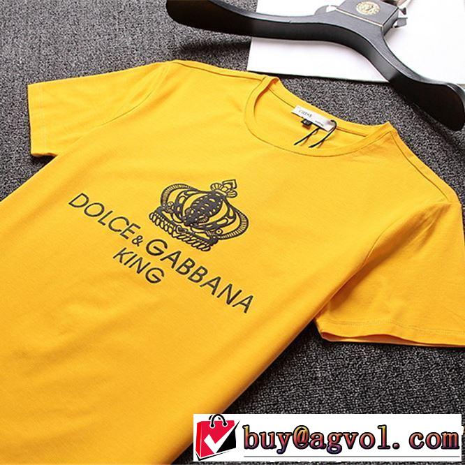 Dolce&Gabbana ドルチェ＆ガッバーナ 半袖Tシャツ 3色可選 2019春夏も引き続き人気セール 春夏！大人カジュアル
