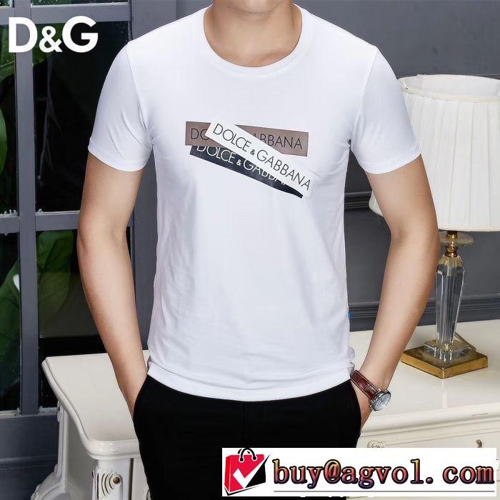 2019年最新ファッション 爽やかカジュアル人気 Dolce&Gabbana ドルチェ＆ガッバーナ 半袖Tシャツ 2色可選