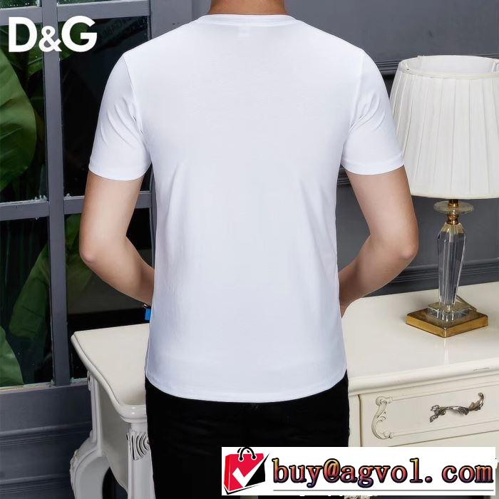 2019年最新ファッション 爽やかカジュアル人気 Dolce&Gabbana ドルチェ＆ガッバーナ 半袖Tシャツ 2色可選