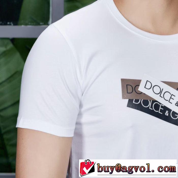 2019年最新ファッション 爽やかカジュアル人気 Dolce&Gabbana ドルチェ＆ガッバーナ 半袖Tシャツ 2色可選