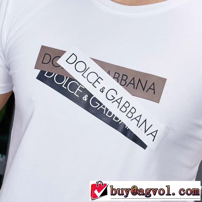 2019年最新ファッション 爽やかカジュアル人気 Dolce&Gabbana ドルチェ＆ガッバーナ 半袖Tシャツ 2色可選