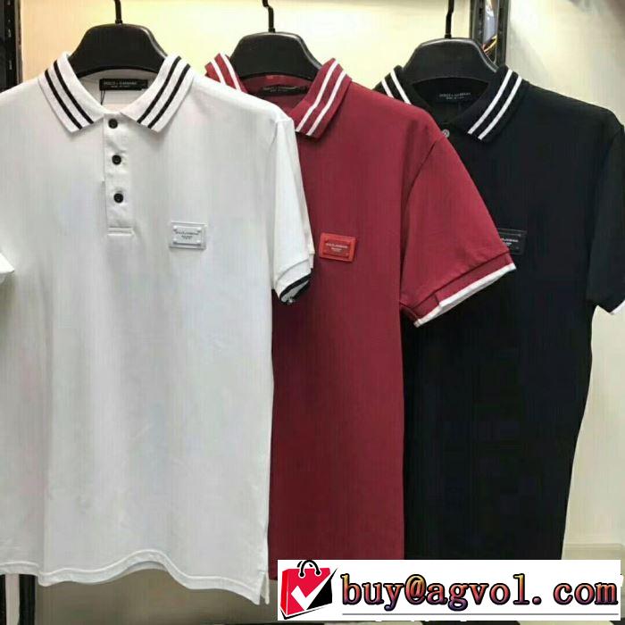夏の王道　適度な上品さ Dolce&Gabbana ドルチェ＆ガッバーナ 半袖Tシャツ 3色可選 2019年春夏のトレンドアイテム