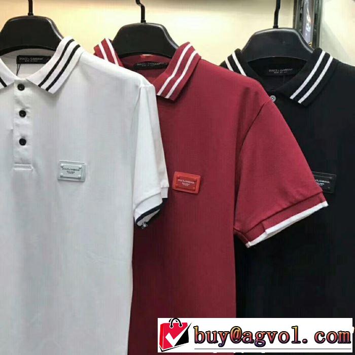 夏の王道　適度な上品さ Dolce&Gabbana ドルチェ＆ガッバーナ 半袖Tシャツ 3色可選 2019年春夏のトレンドアイテム