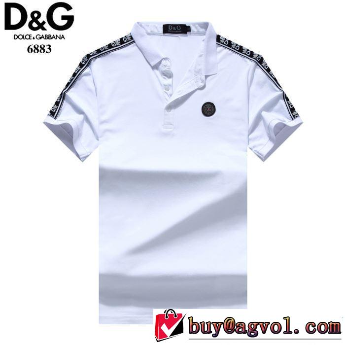 Dolce&Gabbana ドルチェ＆ガッバーナ 半袖Tシャツ 4色可選 【2019春夏】最新コレクション 大人の華やかさを演出