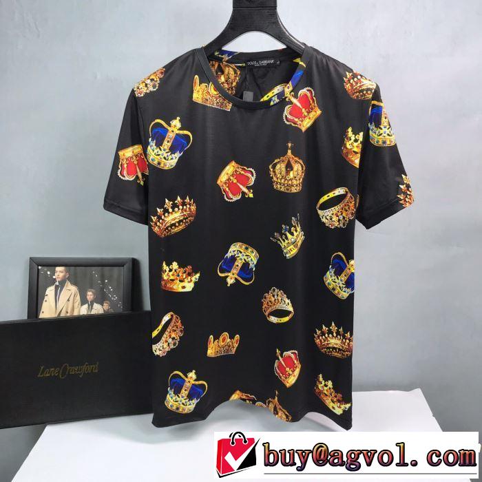おしゃれデザインも大人気 2019春夏トレンドアイテム Dolce&Gabbana ドルチェ＆ガッバーナ 半袖Tシャツ 3色可選