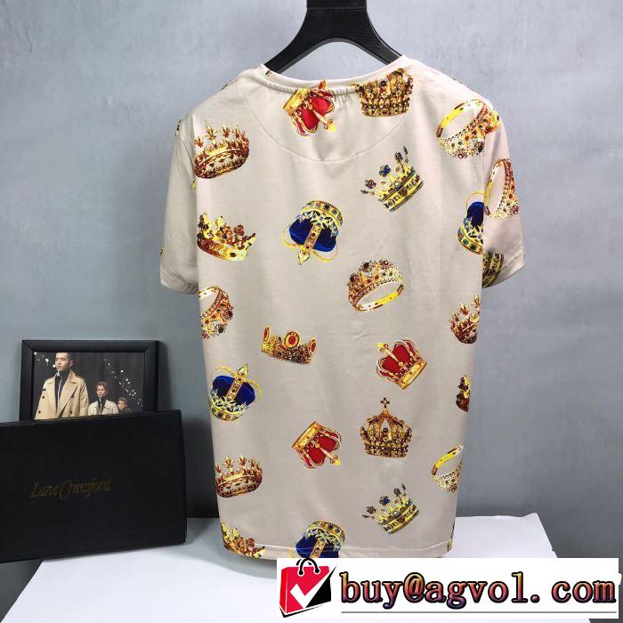 おしゃれデザインも大人気 2019春夏トレンドアイテム Dolce&Gabbana ドルチェ＆ガッバーナ 半袖Tシャツ 3色可選