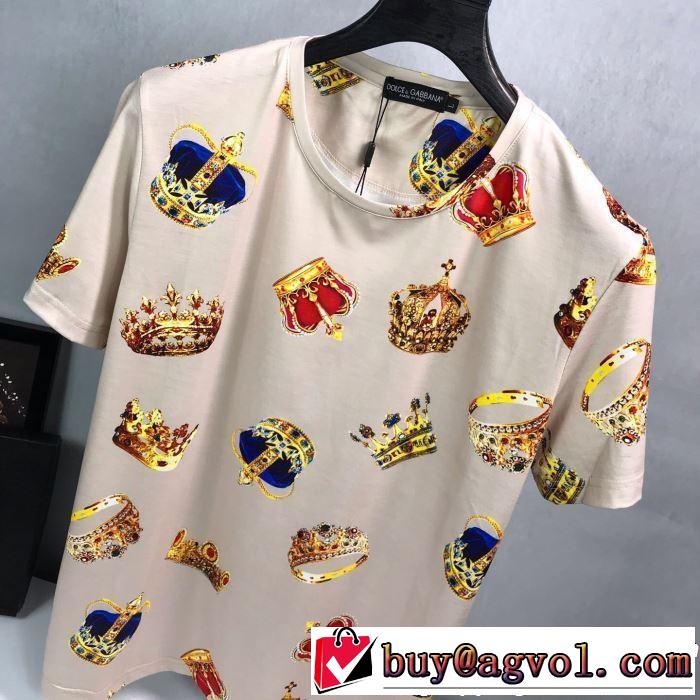 おしゃれデザインも大人気 2019春夏トレンドアイテム Dolce&Gabbana ドルチェ＆ガッバーナ 半袖Tシャツ 3色可選