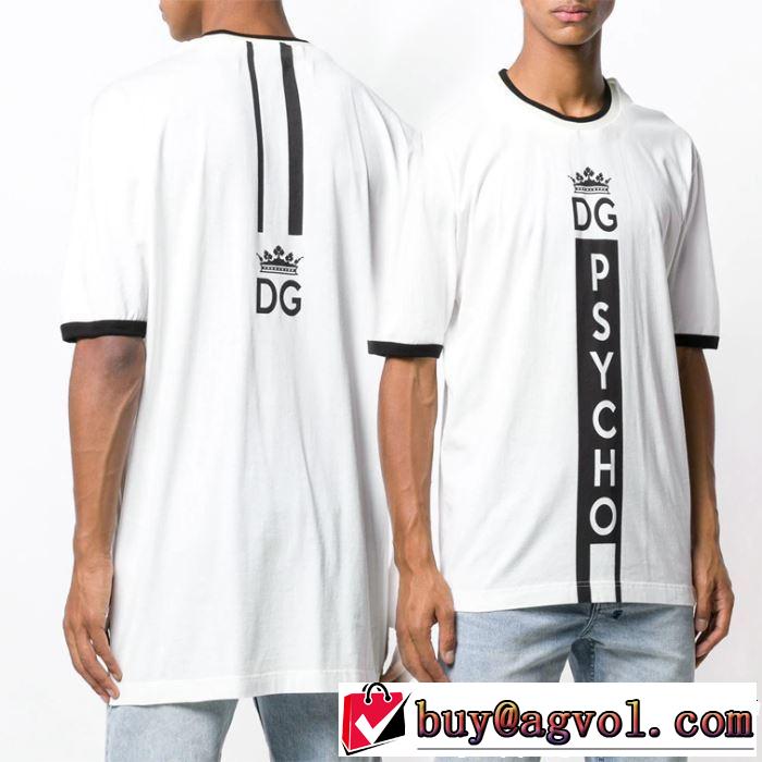 きちんと感をプラス大人カジュアル夏ファッション2019  Dolce&Gabbana ドルチェ＆ガッバーナ半袖Tシャツ 2色可選