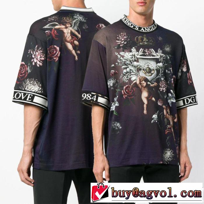 着るだけで上品なスタイル Dolce&Gabbana ドルチェ＆ガッバーナ 半袖Tシャツ 2色可選 2019春夏トレンドアイテム