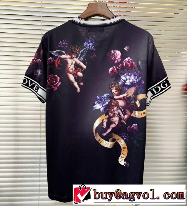 着るだけで上品なスタイル Dolce&Gabbana ドルチェ＆ガッバーナ 半袖Tシャツ 2色可選 2019春夏トレンドアイテム