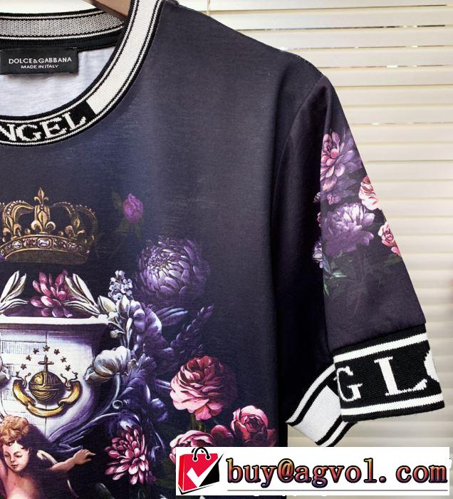 着るだけで上品なスタイル Dolce&Gabbana ドルチェ＆ガッバーナ 半袖Tシャツ 2色可選 2019春夏トレンドアイテム
