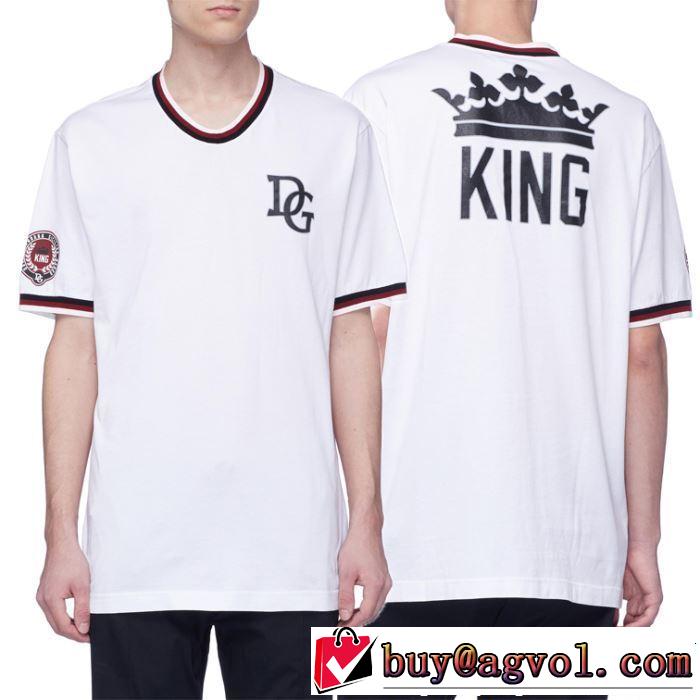 今年春夏ファション流行り 2019年の夏のマスト Dolce&Gabbana ドルチェ＆ガッバーナ 半袖Tシャツ 3色可選