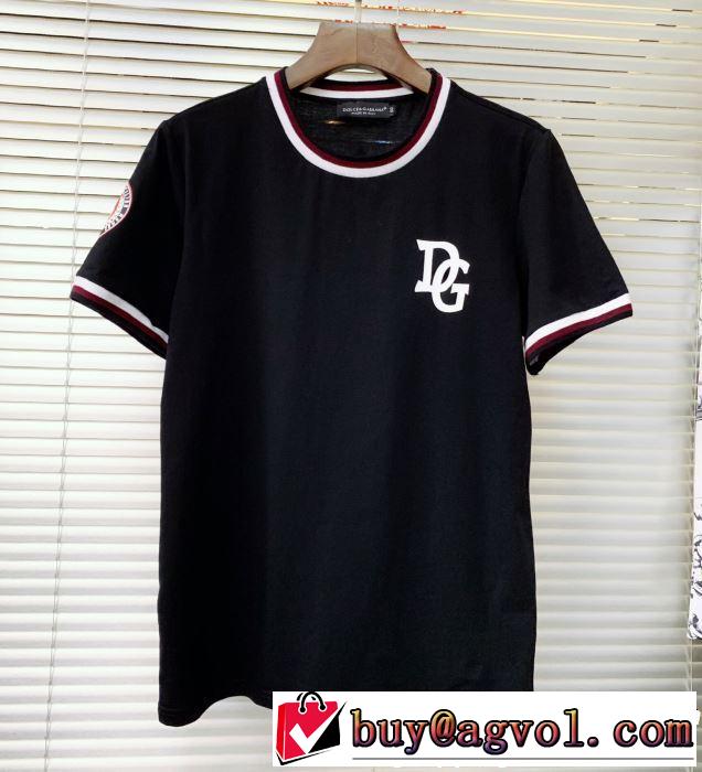 今年春夏ファション流行り 2019年の夏のマスト Dolce&Gabbana ドルチェ＆ガッバーナ 半袖Tシャツ 3色可選