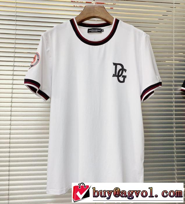 今年春夏ファション流行り 2019年の夏のマスト Dolce&Gabbana ドルチェ＆ガッバーナ 半袖Tシャツ 3色可選