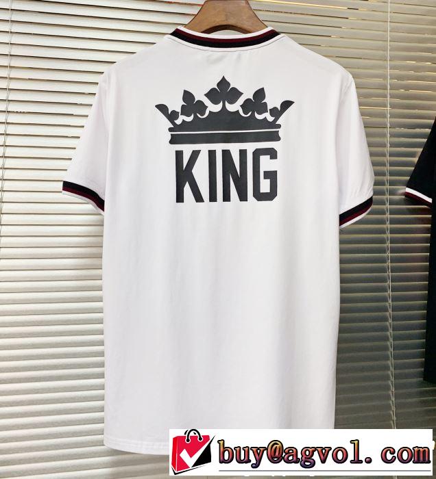 今年春夏ファション流行り 2019年の夏のマスト Dolce&Gabbana ドルチェ＆ガッバーナ 半袖Tシャツ 3色可選