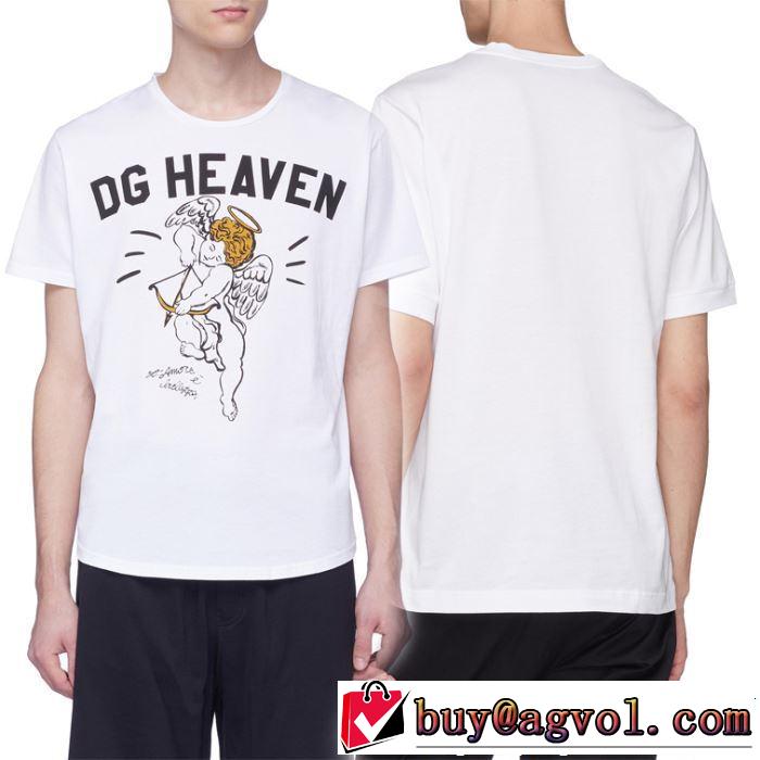 大人のこなれた着こなし Dolce&Gabbana ドルチェ＆ガッバーナ半袖Tシャツ 2色可選 【2019春夏】最新コレクション