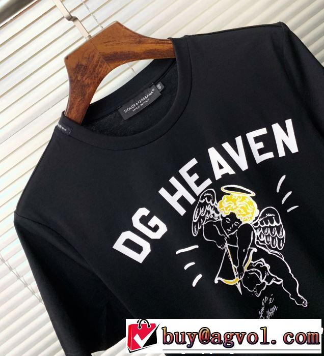 大人のこなれた着こなし Dolce&Gabbana ドルチェ＆ガッバーナ半袖Tシャツ 2色可選 【2019春夏】最新コレクション