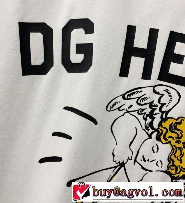 大人のこなれた着こなし Dolce&Gabbana ドルチェ＆ガッバーナ半袖Tシャツ 2色可選 【2019春夏】最新コレクション