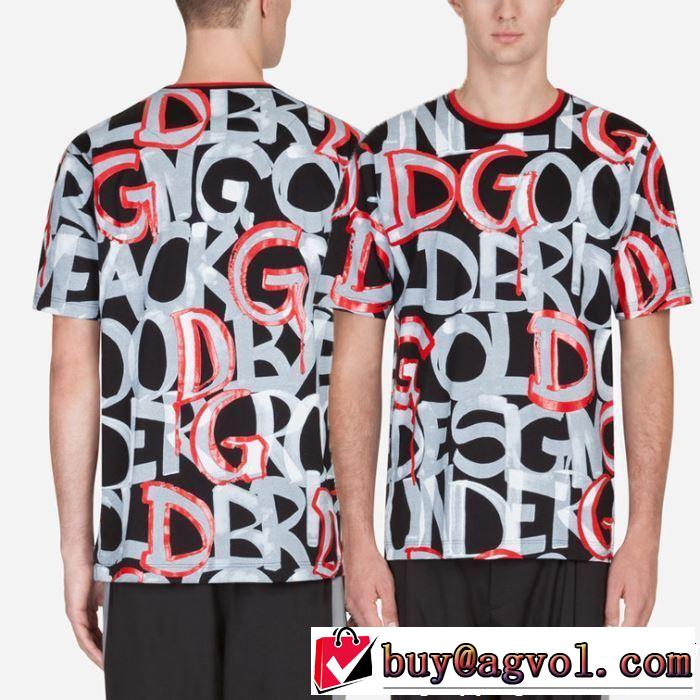 春夏らしい爽やかさ Dolce&Gabbana ドルチェ＆ガッバーナ 半袖Tシャツ 2色可選 【2019年】夏のファッション