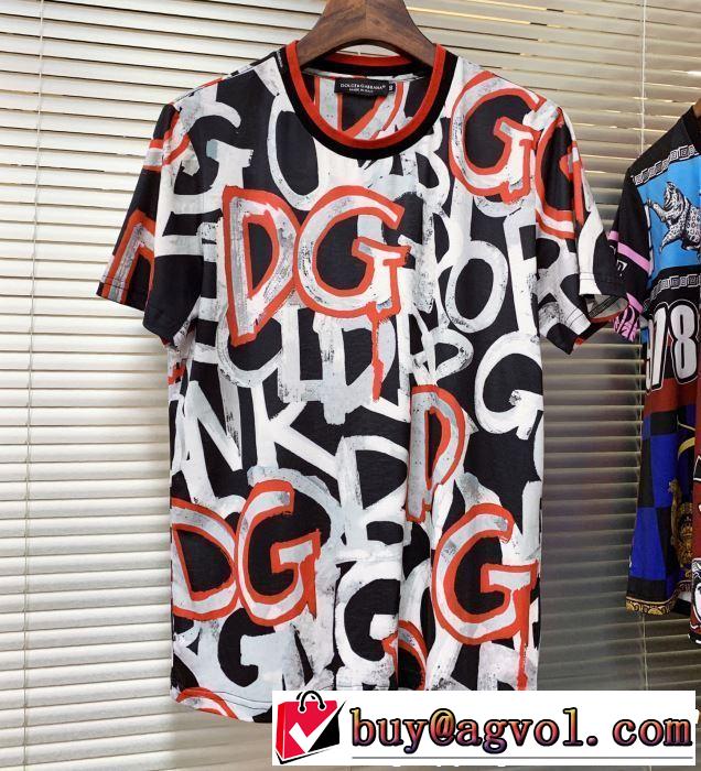 春夏らしい爽やかさ Dolce&Gabbana ドルチェ＆ガッバーナ 半袖Tシャツ 2色可選 【2019年】夏のファッション
