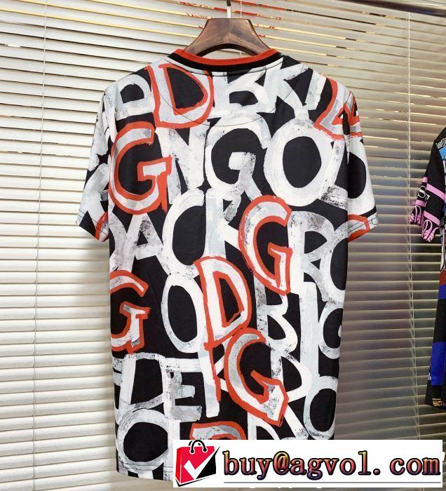 春夏らしい爽やかさ Dolce&Gabbana ドルチェ＆ガッバーナ 半袖Tシャツ 2色可選 【2019年】夏のファッション