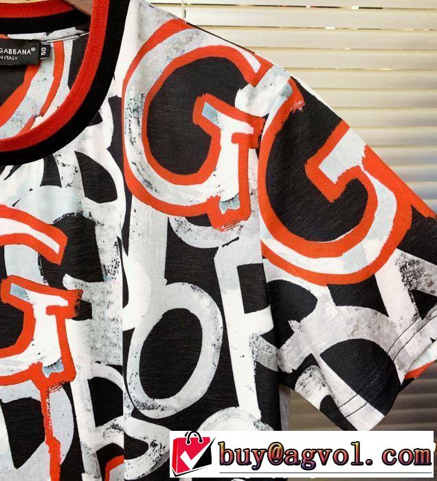 春夏らしい爽やかさ Dolce&Gabbana ドルチェ＆ガッバーナ 半袖Tシャツ 2色可選 【2019年】夏のファッション