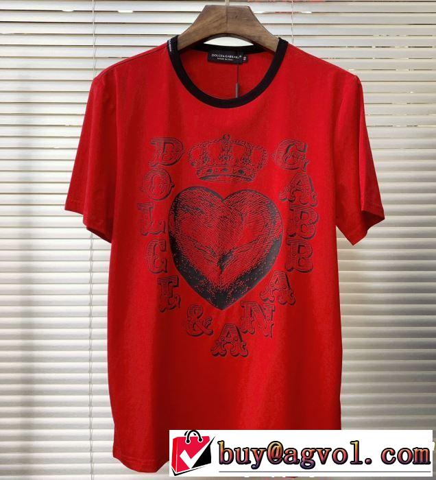 おしゃれ上級者に挑戦 大人カジュアル夏ファッション2019 Dolce&Gabbana ドルチェ＆ガッバーナ 半袖Tシャツ 3色可選