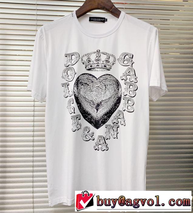 おしゃれ上級者に挑戦 大人カジュアル夏ファッション2019 Dolce&Gabbana ドルチェ＆ガッバーナ 半袖Tシャツ 3色可選