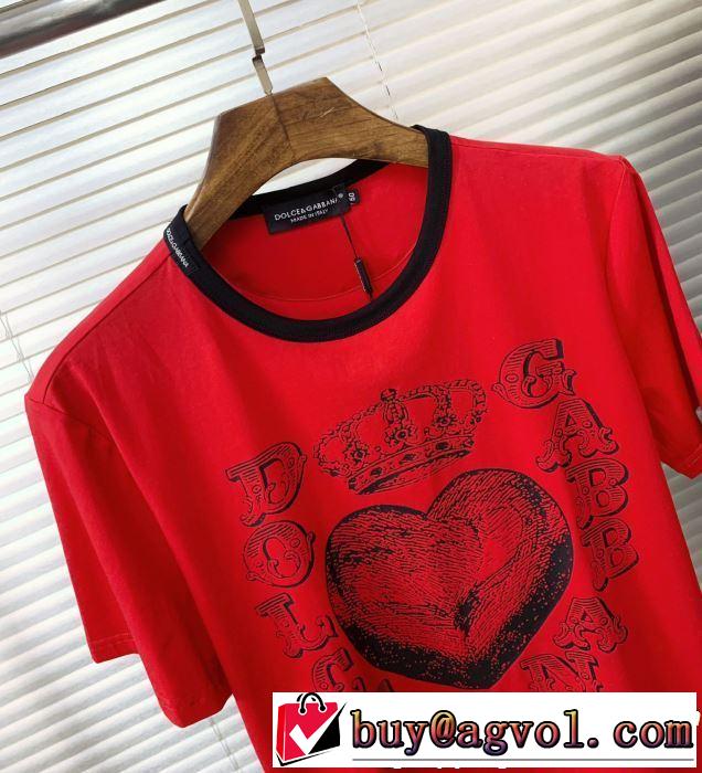 おしゃれ上級者に挑戦 大人カジュアル夏ファッション2019 Dolce&Gabbana ドルチェ＆ガッバーナ 半袖Tシャツ 3色可選