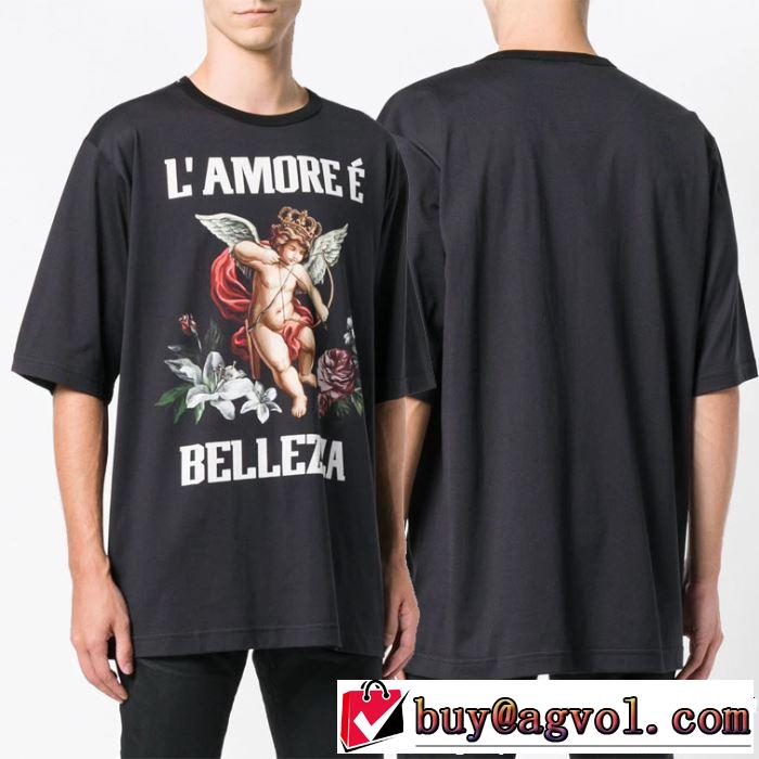 海外セレブは大人気 《2019年》今、注目のストリート Dolce&Gabbana ドルチェ＆ガッバーナ 2色可選  半袖Tシャツ