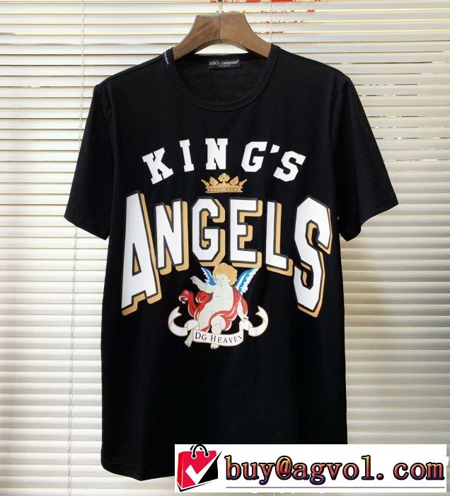 半袖Tシャツ 2色可選 爽やかすぎない大人の印象に 2019年春夏流行ファッション  Dolce&Gabbana ドルチェ＆ガッバーナ