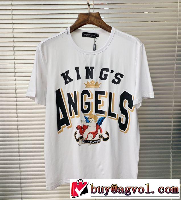 半袖Tシャツ 2色可選 爽やかすぎない大人の印象に 2019年春夏流行ファッション  Dolce&Gabbana ドルチェ＆ガッバーナ