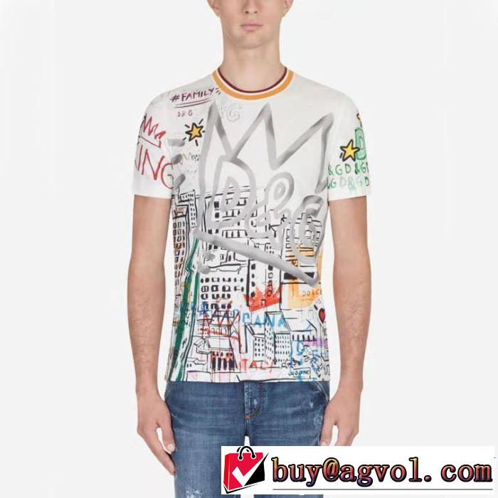 Dolce&Gabbana ドルチェ＆ガッバーナ 半袖Tシャツ 大人の可愛さを引き立て 2019年夏の一押しファッションアイテム