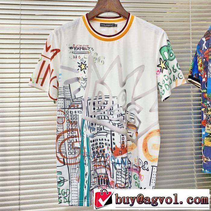 Dolce&Gabbana ドルチェ＆ガッバーナ 半袖Tシャツ 大人の可愛さを引き立て 2019年夏の一押しファッションアイテム