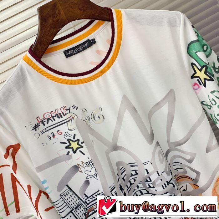 Dolce&Gabbana ドルチェ＆ガッバーナ 半袖Tシャツ 大人の可愛さを引き立て 2019年夏の一押しファッションアイテム