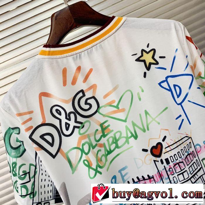 Dolce&Gabbana ドルチェ＆ガッバーナ 半袖Tシャツ 大人の可愛さを引き立て 2019年夏の一押しファッションアイテム