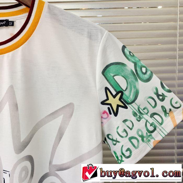 Dolce&Gabbana ドルチェ＆ガッバーナ 半袖Tシャツ 大人の可愛さを引き立て 2019年夏の一押しファッションアイテム
